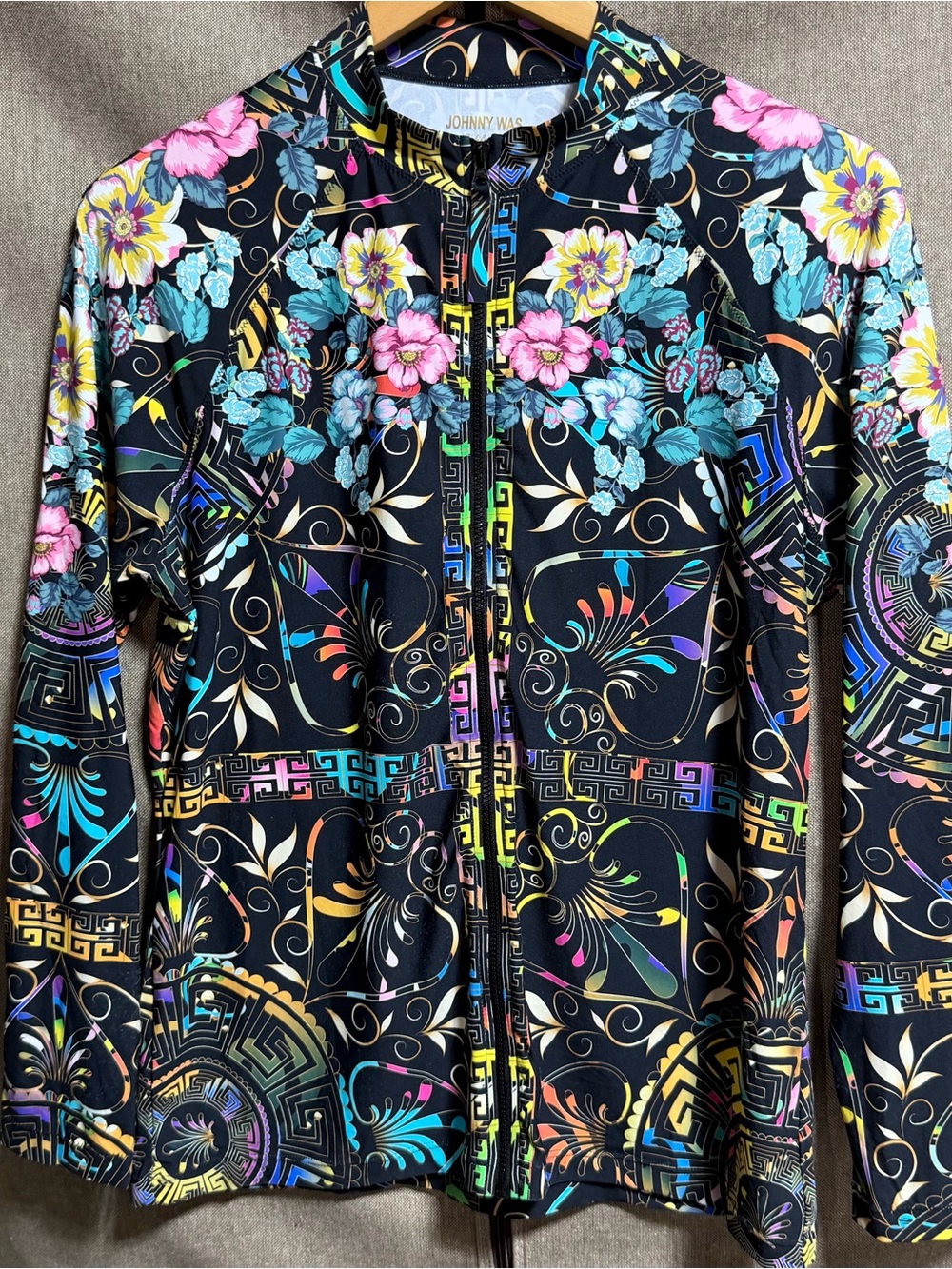 Johnny Was Joy Surf Shirt (1X, GUC) & Hipster Bottoms(2X,NWT) in Floral Peace